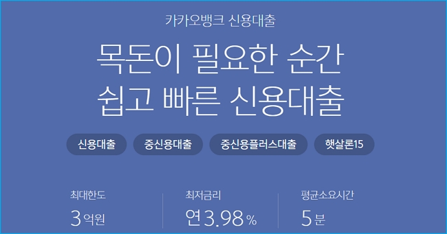 카카오뱅크 햇살론15 